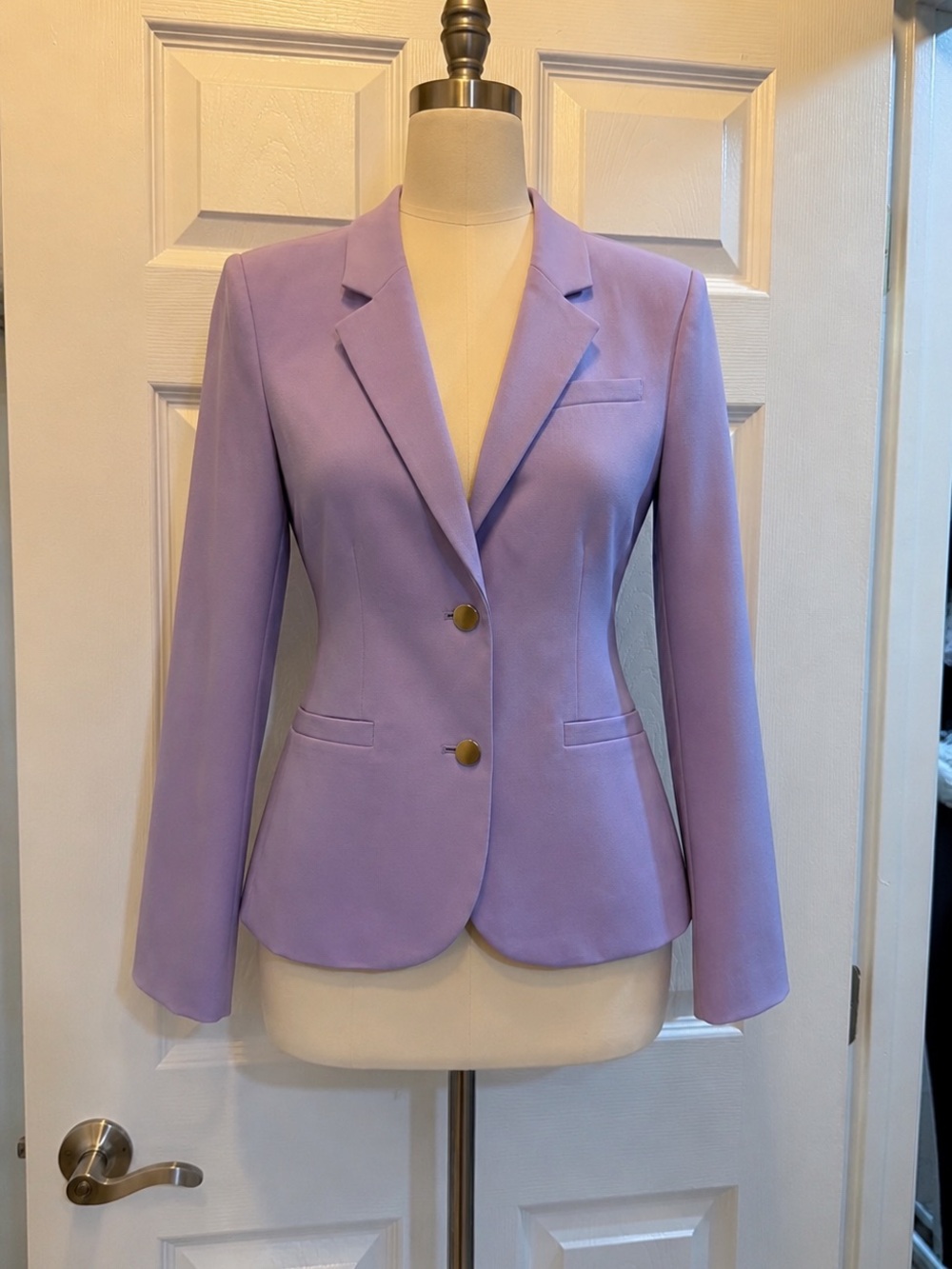 Calvin Klein Lilac Single-Breasted Tailored Blazer